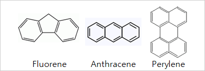 ±×¸² 2. Fluorene, Anthracene, Perylene ÀÇ ±¸Á¶½Ä